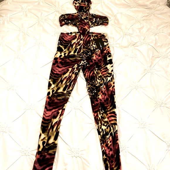 Pants - Multicolor Leopard jumpsuit
